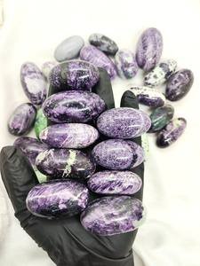 Lote al por Mayor de Piedras Preciosas de Kemmererita Hechas a Mano, Forma de Lingam de Shiva, Cristales Curativos Espirituales, Cortes Ovalados Naturales Pulidos - Product Image 3