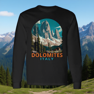 Camiseta de Manga Larga de las Dolomitas de Italia, Set de Regalo Cultural y Turístico, Recuerdo para Viajes y Exploración - Product Image 3
