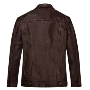 2025 Fashionable Best Quality <b>Men's</b> Leather Shirt <b>Canvas</b> Fabric Front Long Sleeve Lightweight Plain Dyed Customized Color Design - Product Image 6