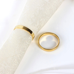 HOT High Quality Brass and Aluminium High-<b>end</b> Wedding Banquet Decorations Napkin Ring Whole Sale and Rose Round Napkin Ring... - Product Image 4