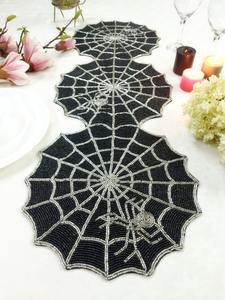 Handcrafted Luxury <b>Seed</b> Beads Placemats with Intricate Embroidery Custom Design Beaded Table <b>Mats</b> for Halloween and Christmas - Product Image 4