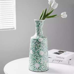 Home Decor Luxury <b>Mosaic</b> Flower <b>Vase</b> Mother of Pearl Abstract <b>Vases</b> Produced With Bulk Quantity in Vietnam - Product Image 1