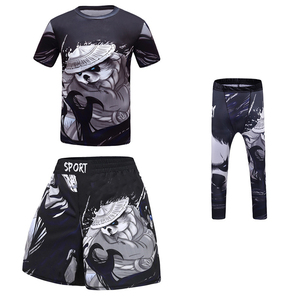 Camiseta Deportiva de Compresión con Logotipo Personalizado, Absorbente de Humedad, Spandex/Poliéster Elástico, Ropa Deportiva para Hombre, Boxeo, Entrenamiento de MMA - Product Image 4