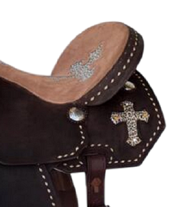 Sillín occidental de estilo inglés de calidad superior 100% equipo de equitación esencial de cuero duradero hecho a mano para ecuestre - Product Image 4