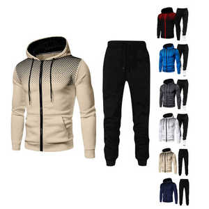 Survêtement personnalisé en polyester, survêtement, jogging, veste vierge, pantalons de survêtement pour hommes, sports de gymnastique, ensemble de 2 pièces, survêtements - Product Image 6