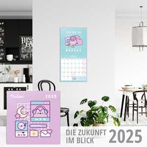 Calendario Perpetuo de Pared Pusheen 2025, Material de Papel para Uso en Mesa y Promociones, con Reloj Integrado y para Uso en Mesa - Product Image 3