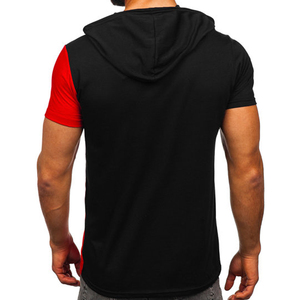 Sudaderas con capucha de manga corta con logotipo personalizado de alta calidad para hombre, Sudadera con capucha de media manga - Product Image 3