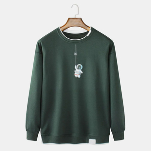 Sweat-shirts pour hommes 100% polyester en tissu éponge, motif uni, logo personnalisé, coupe et couture sur mesure, prix d'usine compétitif - Product Image 1