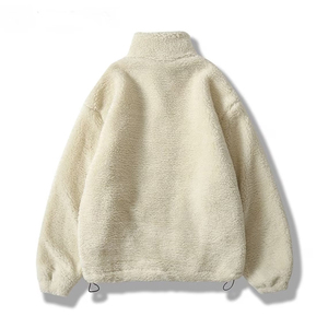 OEM Fashion Custom logo Men's Winter Sherpa <b>Fleece</b> Zip <b>Jacket</b> Customized Sherpa <b>Fleece</b> <b>Jacket</b> for Unisex - Product Image 3