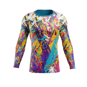 Mma Rash Guard <b>Compression</b> <b>Shirt</b> Long Neck <b>Shirt</b> Sublimated Fabric - Product Image 1