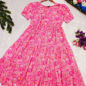 A Perfect Summer Cotton Maxi <b>Dress</b> With Floral Print - Product Image 1