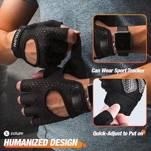Guantes de Gimnasio de Alta Calidad en Cuero para Levantamiento de Pesas, Entrenamiento, Cross Training, Actividades al Aire Libre, Unisex, con Dedos Cortos - Product Image 4