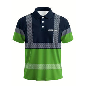 Customized Logo <b>Hi</b> <b>Vis</b> Safety Polo <b>Shirts</b> High Visibility Reflective <b>Shirts</b> Construction Work <b>Shirts</b> for Men - Product Image 1