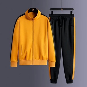 2024 automne coréen survêtement hommes poche zippée ensembles de course rayé sport costume veste + pantalons de survêtement Jogging Fitness vêtements - Product Image 2