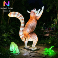Lampu Hias 3D Bentuk Lemur Ekor Cincin untuk Wisata Malam di Kebun Binatang Hutan Tropis & Dekorasi Natal