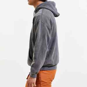 100% algodón lavado ácido Sudadera con capucha alta calidad desgastado ácido lavado con capucha High Street Washing Stone Hoodie - Product Image 4