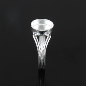 Dernières 925 Sterling Silver Oval 4x6mm Bezel Cup Ring Blanc Setting DIY Resin Jewelry Breastmilk Keepsake Bezel Silver Ring - Product Image 4