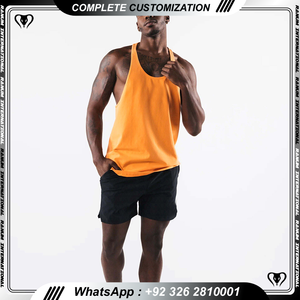 Débardeur Stringer en coton de haute qualité pour hommes à vendre Chemise musculaire avec logo personnalisé OEM - Product Image 5