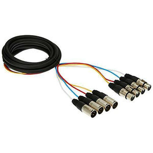 Câble multipaire XLR 4 canaux, connecteur mâle <span class=keywords><strong>vers</strong></span> 4 microphones femelles - Product Image 4