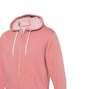 Calidad superior Heavy Cotton Zip Pink Hoodie Streetwear Oversized Fit Custom Logo OEM ODM Direct Factory - Product Image 5