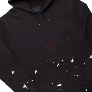 Survêtements à capuche imprimés en molleton lourd personnalisé avec cordon de serrage pantalons de survêtement délavés au soleil survêtements baggy unisexe Streetwear hiver - Product Image 5