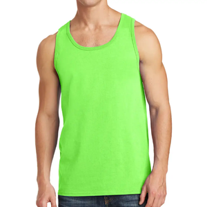 Gilet de sport en coton 230 GSM pour hommes, débardeur uni sans manches avec logo personnalisé pour la musculation et le fitness 2025 - Product Image 6