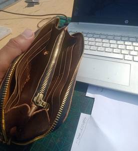 Portefeuille long en cuir pour homme avec fermeture éclair, fabrication sur mesure, en cuir de cheval Crazy Horse, blocage RFID, porte-cartes multiples - Product Image 2