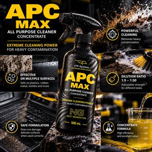 น้ำยาทำความสะอาดอเนกประสงค์เข้มข้น APC MAX NG สำหรับงานหนัก ทำความสะอาดภายในรถยนต์ เบาะผ้า พลาสติก และงานดีเทลลิ่ง OEM - Product Image 2