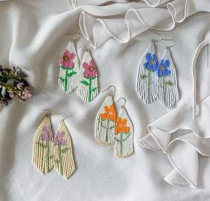 ต่างหูลูกปัดลูกพีชคุณภาพระดับพรีเมี่ยมสำหรับฤดูใบไม้ร่วงเครื่องประดับไข่มุกชุบสแตนเลสสำหรับเพื่อนเจ้าสาวทำจากงานฝีมือ - Product Image 3