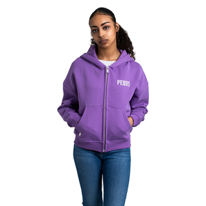 Sweat à capuche léger pour femme avec impression personnalisée, fermeture éclair sur le devant, logo, 100% coton, poches, manches longues, séchage rapide, respirant - Product Image 1