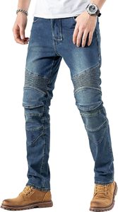 2025 Men's Motorcycle Pants Motocross Riding Jeans Adventure Motorbike Pants with <b>Knee</b> and Hip CE Armor Protector <b>Pads</b> - Product Image 4