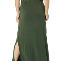 Servicio OEM, Falda Elegante Informal para Mujer, Color Sólido, Cintura Alta, Largo hasta el Tobillo, Secado Rápido, Transpirable, MOQ Bajo