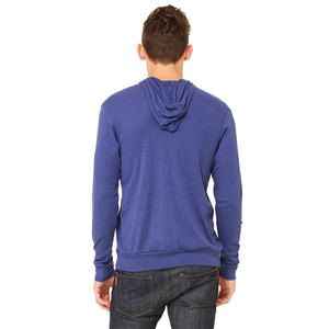 Lightweight Unisex Hooded Full-Zip Tee Tri-Blend Fabric for a Soft Cotton Jersey Long Sleeve Zip Hoodie Tri-Blend Jacket - Product Image 6