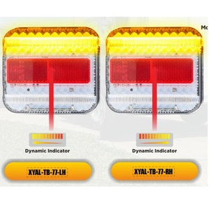 12-24V 7Pin prise européenne dépanneuse <span class=keywords><strong>remorque</strong></span> <span class=keywords><strong>feu</strong></span> arrière réflecteur d'urgence <span class=keywords><strong>gauche</strong></span> droite tourner lumière IP66 LED feux arrière - Product Image 3