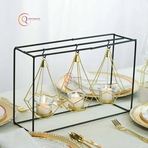 Customized Black Simple <b>Candlestick</b> Holder High Quality Metal Wire Mad Creative Stylish Unique Candle Jar for Home Decoration - Product Image 1