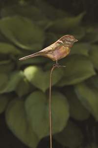 รูปปั้นนกประดับสวนทำจากเรซินเสาทองแดงหลากสีสำหรับประดับสวน - Product Image 2