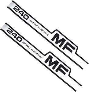 Massey Ferguson 240 Tracteur Bonnet Côté Décalque Emblème Autocollant Ensemble De 2 Unité - Product Image 1