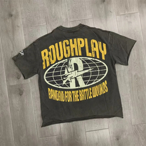 RoughPlay RockOut T-Shirt White Ink Direct <b>Spray</b> Breathable Vintage Diamond Short Sleeved T-shirt - Product Image 2
