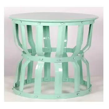 Vente en gros meubles design de luxe table basse table à thé moderne table d'angle ronde en métal pour la décoration de meubles de maison
