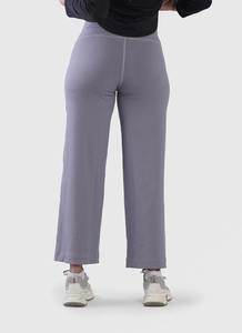 Pantalon Flayerd personnalisé bleu taille haute sport décontracté fitness pantalon évasé haute stretch slim nude yoga pantalon à neuf points femme - Product Image 2