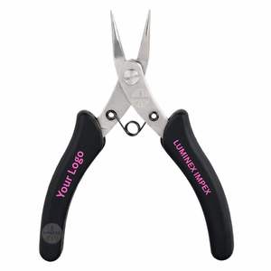 K-YM Maru Yatko Black (KUROBISAI) Pince à bec rond en acier inoxydable japonais 120 mm légère pour la fabrication de bijoux et le gainage de fils - Product Image 1