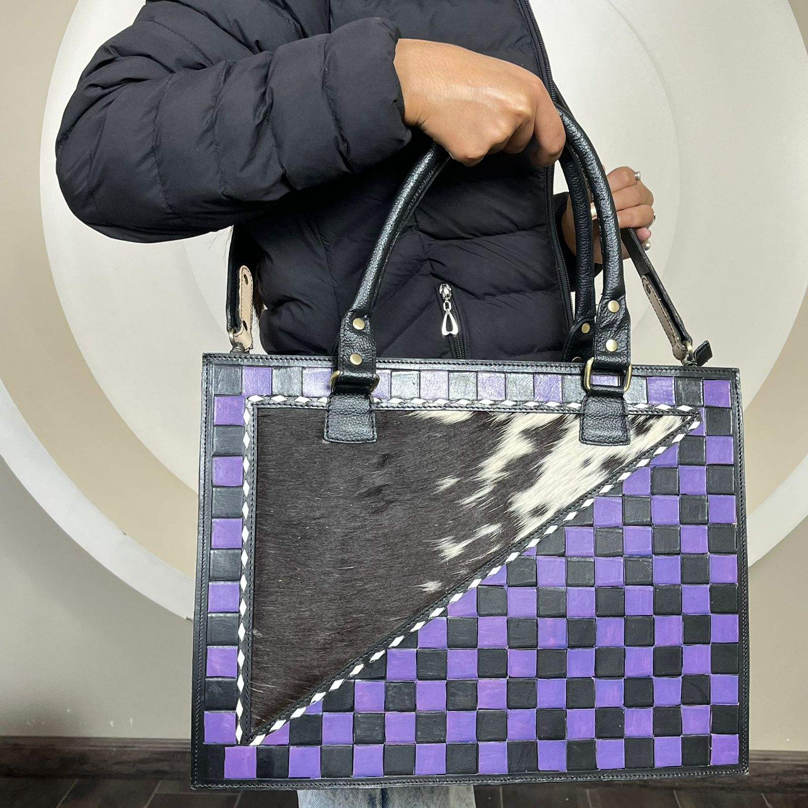 Black & Purple Checkered