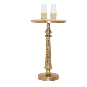 High Quality <b>Gold</b> Finished Metal <b>Side</b> <b>Table</b> Modern Design <b>Round</b> Center <b>Table</b> Use for Living Room Bedroom Home at Wholesale Price - Product Image 1