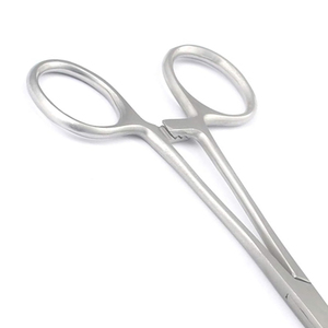 Meilleure qualité 1X2 dents mâchoires dentelées incurvées pince à artère droite en acier allemand 5.5 pouces Rochester Ochsner Kocher pince - Product Image 2