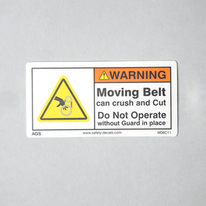 Étiquette de sécurité pour ceinture de transport en mouvement, décalcomanie de sécurité, ne pas utiliser sans protection, imperméable, adhésif 3M, étiquettes d'emballage M06 - Product Image 4