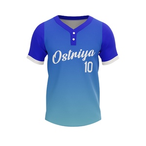 Maillot de baseball à deux boutons, nouvelle mode, maillot de baseball personnalisé sublimé à vendre - Product Image 1