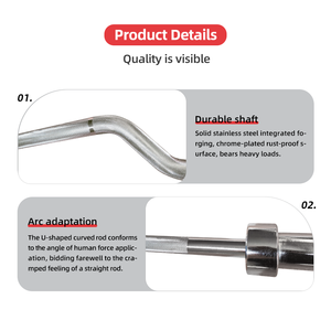 <span class=keywords><strong>Barra</strong></span> de Pesas Curva de Alta Calidad para Press de Banca, Sentadillas con Seguridad, <span class=keywords><strong>Barra</strong></span> para Ejercicios de Espalda - Product Image 4