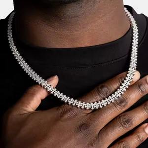 Approvisionnement direct d'usine Hiphop chaîne cubaine S925 argent Sterling jaune plaqué or chaînes fines colliers pour hommes - Product Image 3