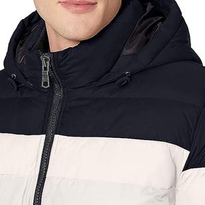 2025 unisexe personnalisé hiver doudoune hommes en cuir coupe-vent chaud fermeture éclair à capuche col Streetwear poche doudoune pour hommes - Product Image 6
