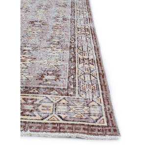 พรมขนสัตว์ถักมือลายเรขาคณิตสไตล์วินเทจ สีเบจและสีน้ำตาล สำหรับห้องนั่งเล่นหรือทางเดินในบ้าน ดีไซน์รูปทรงสี่เหลี่ยมผืนผ้าแบบนามธรรม รุ่น Pae-2228 - Product Image 4